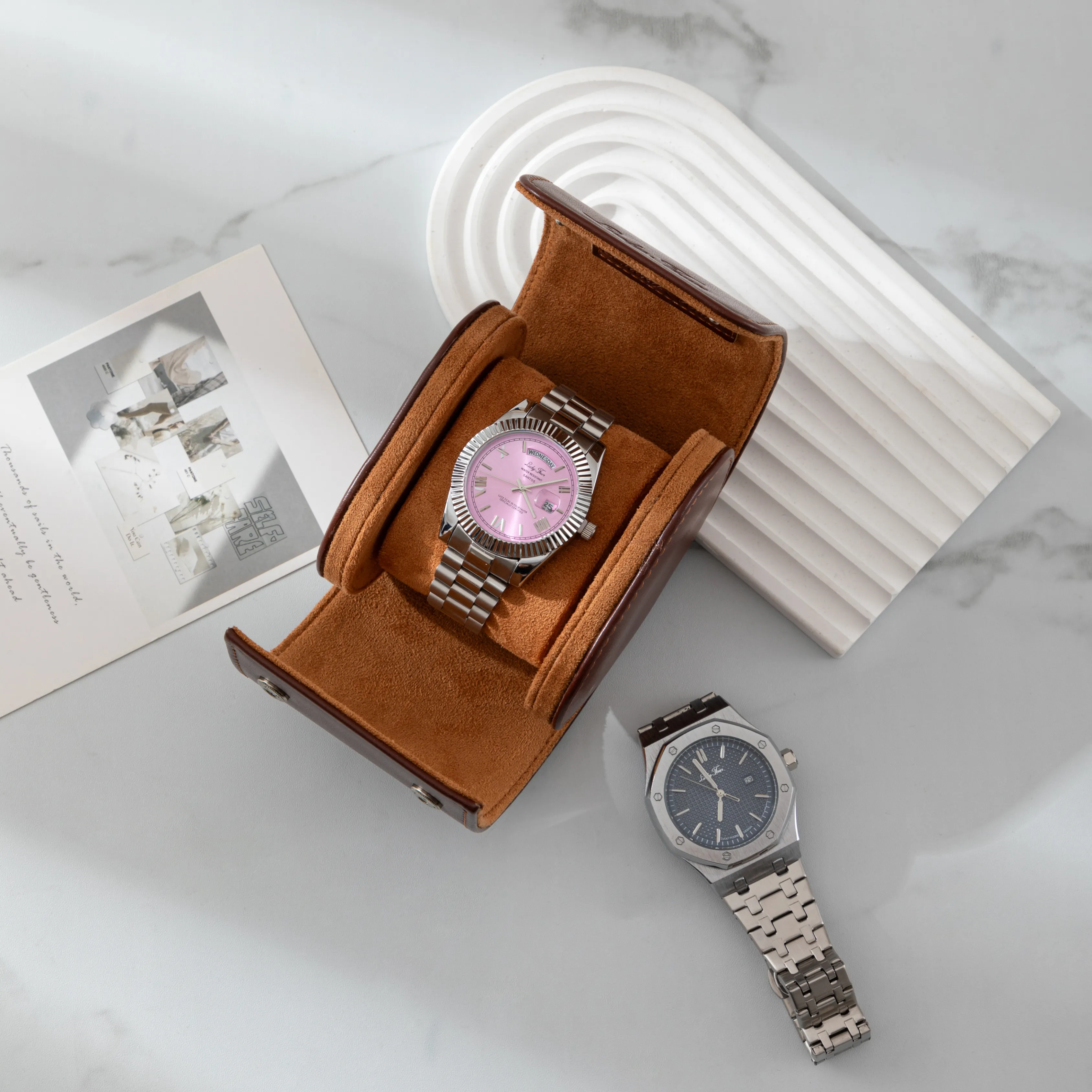 Premium Leather Watch Roll - Image 11