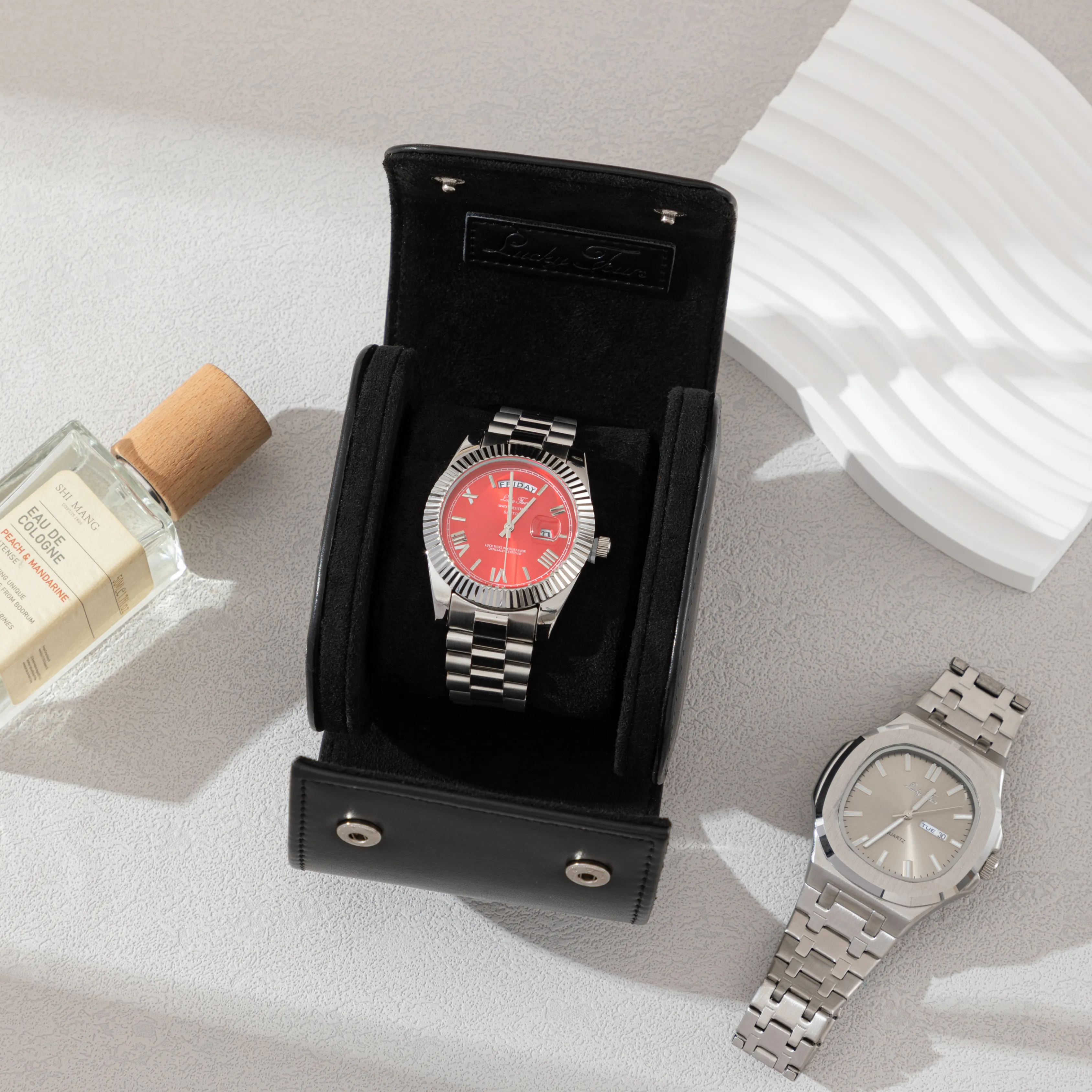 Premium Leather Watch Roll - Image 6