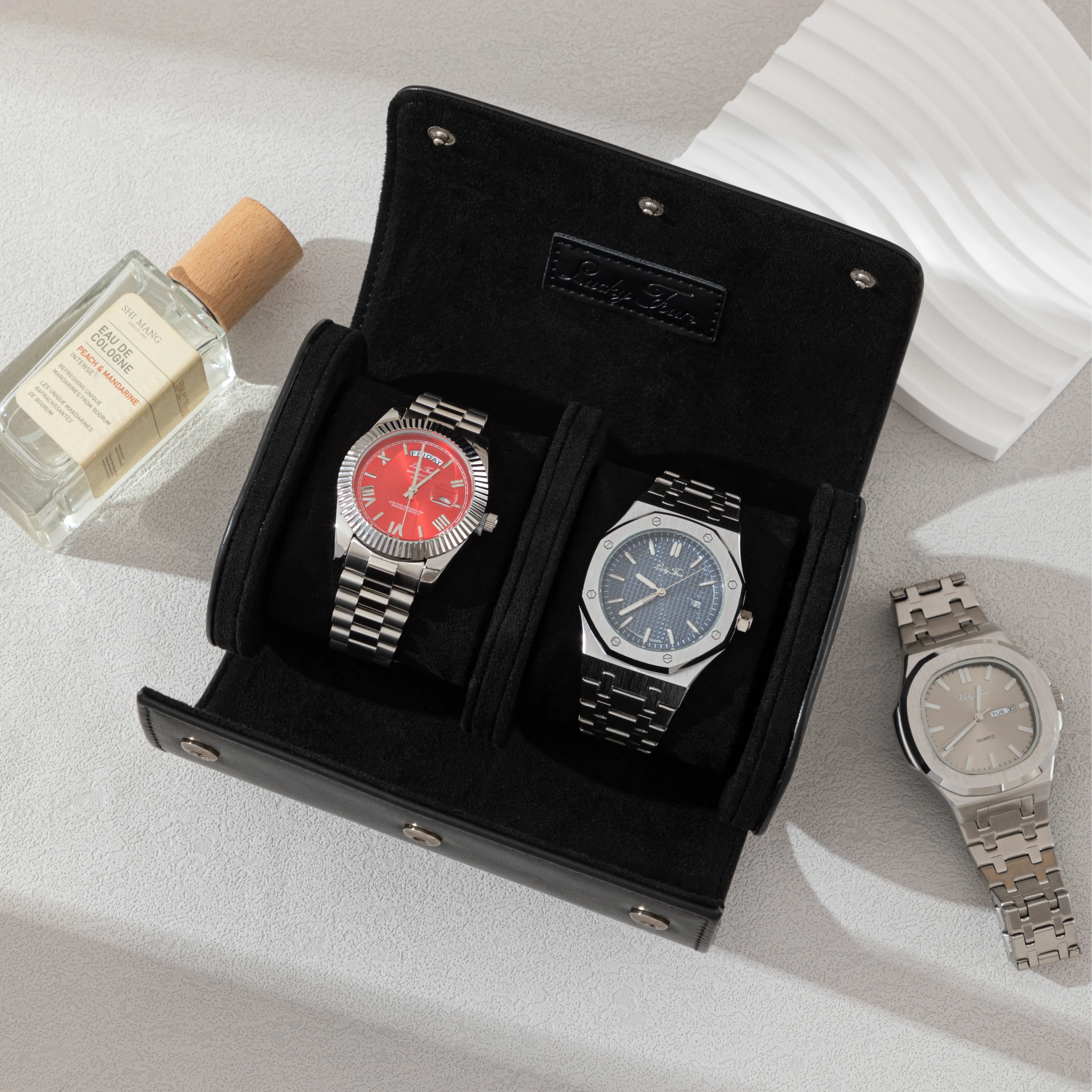 Premium Leather Watch Roll - Image 8